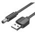 Cable Alimentacin Vention CEYBD/ USB-A Macho - DC 5.5mm Macho/ 50cm/ Negro