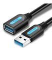 Cable Alargador USB 3.0 Vention CBHBD/ USB Macho - USB Hembra/ 5Gbps/ 50cm/ Negro