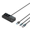 Vention Hub USB 3.0 CHWBF/ 4xUSB/ 1xUSB Tipo-C PD/ Incluye cable Carga USB Macho - USB Tipo-C Macho