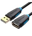 Cable Alargador USB 2.0 Vention CBCBG/ USB Macho - USB Hembra/ 1.5m/ Negro