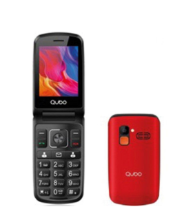 Telfono Mvil Qubo P-210NWRD para Personas Mayores/ Rojo