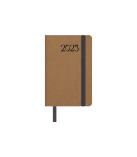 AGENDA 2025 MANHATAN SEMANA VISTA BOLSILLO 8,5 X 13 CM COLOR CAMEL DOHE 12872 - 25