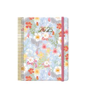 AGENDA 2025 CUTE DA PGINA 15 X 21 CM MODELO GARDENIA CON 4 HOJAS DE PEGATINAS DOHE 12903 - 25