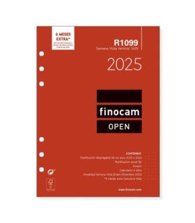 RECAMBIO ANUAL 2025 R1099 OPEN1000 155X215MM SEMANA VISTA VERTICAL FINOCAM 711520025