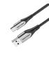 Cable USB 2.0 Tipo-C Vention CODHC/ USB Macho - USB Tipo-C Macho/ Hasta 60W/ 480Mbps/ 25cm/ Gris