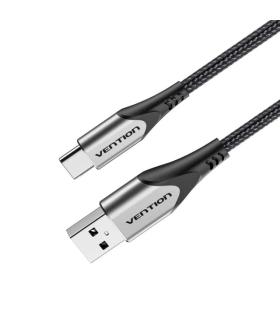 Cable USB 2.0 Tipo-C Vention CODHC/ USB Macho - USB Tipo-C Macho/ Hasta 60W/ 480Mbps/ 25cm/ Gris