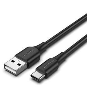 Cable USB 2.0 Tipo-C Vention CTHBI/ USB Tipo-C Macho - USB Macho/ Hasta 60W/ 480Mbps/ 3m/ Negro