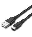 Cable USB 2.0 Tipo-C Vention CTHBI/ USB Tipo-C Macho - USB Macho/ Hasta 60W/ 480Mbps/ 3m/ Negro