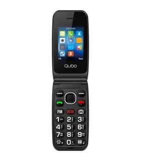 Telfono Mvil Qubo NEON2W-SOS para Personas Mayores/ Negro/ Incluye Base de Carga