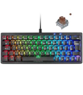 Teclado Gaming Mecnico Mars Gaming MKMINIPRO/ Switch Marrn/ Negro