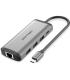 Docking USB Tipo-C Vention CNDHB/ 1xHDMI/ 3xUSB/ 1xUSB Tipo-C PD/ 1xRJ45/ 1xLector tarjetas/ Gris