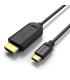 Cable Conversor HDMI 1.4 4K Vention CGUBI/ USB Tipo-C Macho - HDMI Macho/ 3m/ Negro