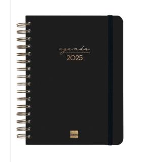 AGENDA 2025 TRENDY ALMA E10 155X212MM DIA PAGINA NEGRO FINOCAM 762040125