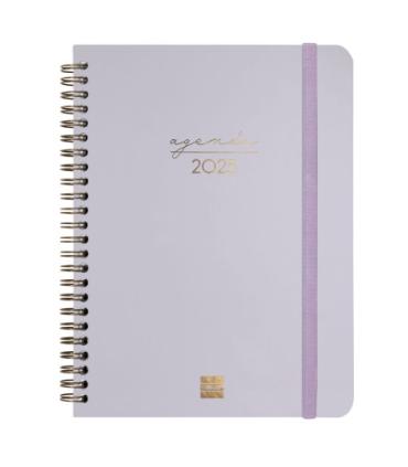 AGENDA 2025 TRENDY ALMA E10 155X212MM SEMANA VISTA HORIZONTAL LILA FINOCAM 762020225