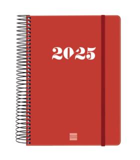 AGENDA 2025 BASIC MY E10 155X212MM DIA PAGINA ROJO FINOCAM 743523025