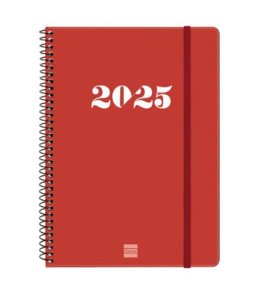 AGENDA 2025 BASIC MY E10 155X212MM SEMANA VISTA HORIZONTAL ROJO FINOCAM 743503025