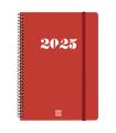 AGENDA 2025 BASIC MY E10 155X212MM SEMANA VISTA HORIZONTAL ROJO FINOCAM 743503025