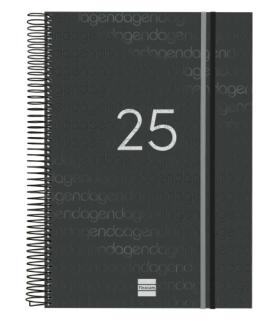 AGENDA 2025 BASIC YEAR E40 210X297MM DIA PAGINA NEGRO FINOCAM 741116025