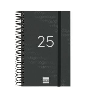 AGENDA 2025 BASIC YEAR E5 117X181MM DIA PAGINA NEGRO FINOCAM 741096025