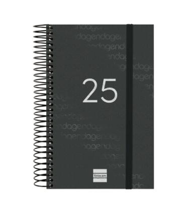 AGENDA 2025 BASIC YEAR E5 117X181MM DIA PAGINA NEGRO FINOCAM 741096025