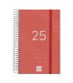 AGENDA 2025 BASIC YEAR E5 117X181MM DIA PAGINA ROJO FINOCAM 741093025