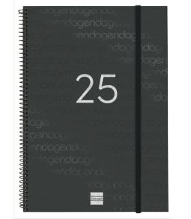 AGENDA 2025 BASIC YEAR E40 210X297MM SEMANA VISTA HORIZONTAL NEGRO FINOCAM 741466025