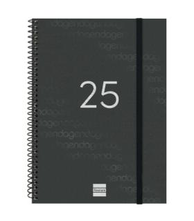 AGENDA 2025 BASIC YEAR E10 155X212MM SEMANA VISTA HORIZONTAL NEGRO FINOCAM 741456025