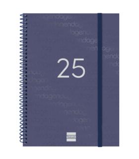 AGENDA 2025 BASIC YEAR E10 155X212MM SEMANA VISTA HORIZONTAL AZUL FINOCAM 741451025