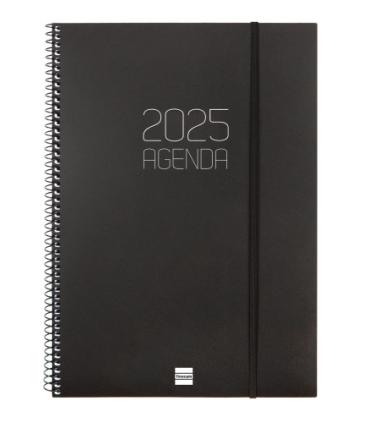 AGENDA 2025 BASIC OPAQUE E40 210X297MM SEMANA VISTA HORIZONTAL NEGRO FINOCAM 742786025