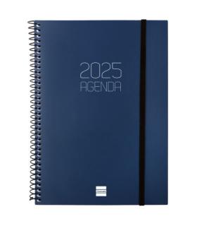 AGENDA 2025 BASIC OPAQUE E10 155X212MM SEMANA VISTA HORIZONTAL AZUL FINOCAM 742761025