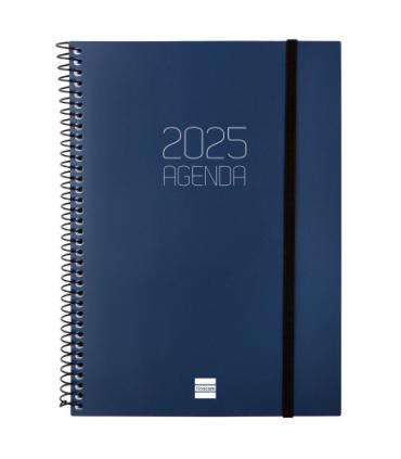 AGENDA 2025 BASIC OPAQUE E10 155X212MM SEMANA VISTA HORIZONTAL AZUL FINOCAM 742761025