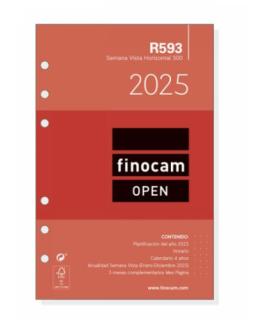 RECAMBIO ANUAL 2025 R593 OPEN500 117X181MM SEMANA VISTA HORIZONTAL FINOCAM 711580025