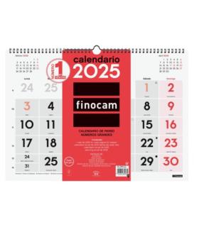 CALENDARIO 2025 NEUTRO PARED NUMEROS GRANDES L 430X310MM FINOCAM 780010025