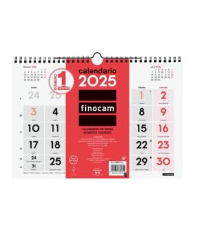 CALENDARIO 2025 NEUTRO PARED NUMEROS GRANDES 300X300MM FINOCAM 780570025