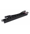 Regleta Con Interruptor Phasak BNS 1520/ 8 Tomas De Corriente/ Cable 3m/ Negro