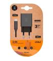 Cargador De Pared Tech One Tech TEC2423/ 2xUSB + Cable USB Tipo-C/ 2.4A/ Negro