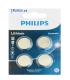 Pack de 4 Pilas de Botn Philips CR2025 Lithium/ 3V