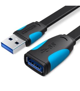 Cable Alargador USB 3.0 Vention VAS-A13-B050/ USB Macho - USB Hembra/ 5Gbps/ 50cm/ Negro y Azul