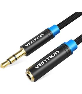 Cable Estreo Vention VAB-B06-B100-M/ Jack 3.5 Macho - Jack 3.5 Hembra/ 1m/ Negro