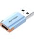 Adaptador USB 3.1 Vention CUAH0/ USB Tipo-C Hembra - USB Macho/ Azul