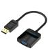 Conversor Vention HBFBB/ DisplayPort Macho - VGA Hembra/ 15cm/ Negro