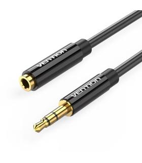 Cable Estreo Vention BBZBF/ Jack 3.5 Macho - Jack 3.5 Hembra/ 1m/ Negro