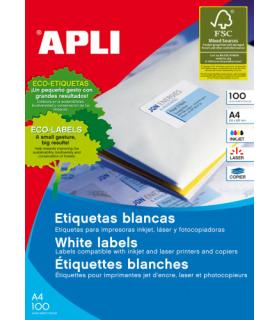 CAJA 100 HOJAS ETIQUETA BLANCA ILC 70X30 1271 APLI