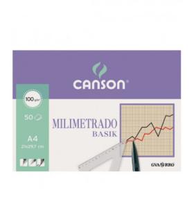 BLOC 50 HOJAS MILIMETRADAS A4 100G GUARRO CANSON C200402861