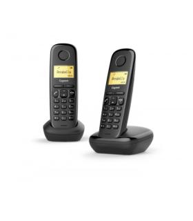 Gigaset A170 Duo Telfono DECT/analgico Negro Identificador de llamadas