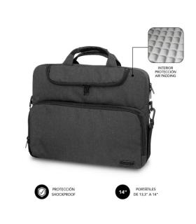 SUBBLIM Maletn Ordenador Air Padding Laptop bag 13,3-14\" Gris Oscuro