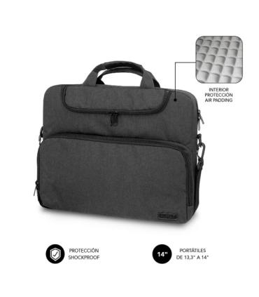 SUBBLIM Maletn Ordenador Air Padding Laptop bag 13,3-14\" Gris Oscuro