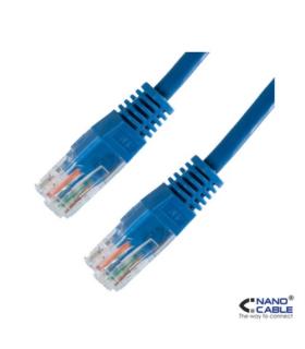 Nanocable - Cable de red latiguillo UTP CAT.5e de 0,5m - color Azul