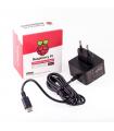 Raspberry Alimentador Oficial Para Pi 4 - USB-C - 5V - 3A - 15W - Negro