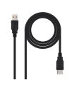 CABLE USB 2.0, TIPO A/M-A/H, NEGRO, 1.0 M